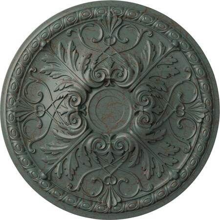 Ekena Millwork Tristan Ceiling Medallion (Fits Canopies up to 6 1/4"), 32 3/8"OD x 3 1/2"P, Cloud Burst Crackle CM32TNCBC
